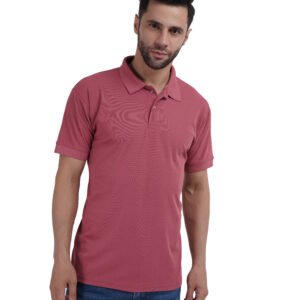 men’s solid rust red polo t shirt