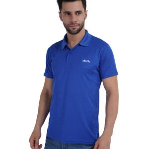 men’s royal blue polo t shirt with logo